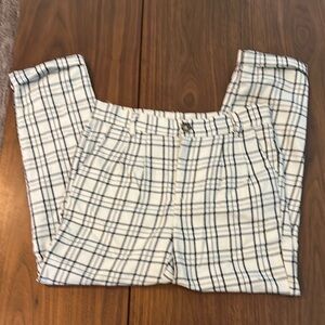 Plaid Trousers in Black and White